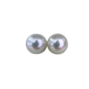 Boucles d'oreilles en perles d'Akoya d'eau de mer naturelles de 6 à 8 mm, rondes et légèrement imparfaites, design simple pour la vente en gros - Product Image 5