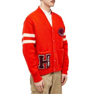 Cardigan pour homme de haute qualité à col en V avec manches rayées, idéal pour les écoles et les universités - Product Image 5