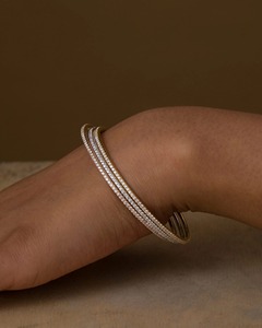 Delicate Diamond <b>Solid</b> <b>Gold</b> <b>Bangle</b> 1.51 Ct Natural Diamond G-H Color VS-SI Clarity 14K <b>Solid</b> <b>Gold</b> Simple Elegant Everyday Piece - Product Image 3