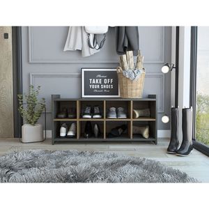 Espresso/Mahogany Eight-<b>Shoe</b> Capacity Entryway <b>Storage</b> Unit Practical <b>Shoe</b> Boxes & Organisers - Product Image 1