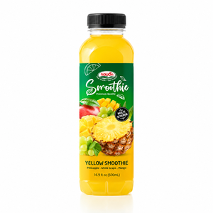 Private Label Yellow <b>Smoothie</b> Pineapple White Grape Mango 500ml Multi Vitamin <b>Bottle</b> OEM Beverage Custom Beverage Development - Product Image 1