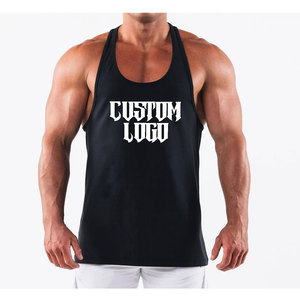 Débardeurs Homme Unis Couleur Unie Sans Manches Coton Musculation Fitness Personnalisable Logo Vente en Gros Décontracté Course Sportif - Product Image 1