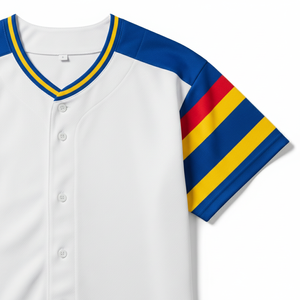 Nouvelle arrivée, maillot de baseball personnalisé à impression numérique de haute qualité, uniforme OEM, maille respirante, col en V, manches courtes, 100% polyester - Product Image 6