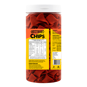 Chips de betterave croustillantes salées Namkeen, collation saine, chips de betterave croustillantes au goût naturel, légèrement salées, en vrac - Product Image 2