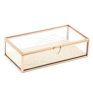 Pairs of 3 Wholesale Square Shape Glass Jewelry Box for Necklace <b>Display</b> <b>Case</b> Ring Earring Storage Organizer - Product Image 5