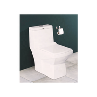 Nouveau design moderne céramique sanitaire carré cuvette de toilette salle de bain inodoro wc céramique une pièce toilette