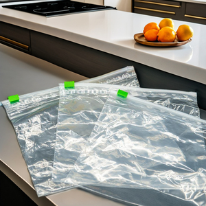 Prix de gros Joint en poly refermable à glissière transparente imprimé personnalisé pour l'emballage des aliments pour animaux de compagnie pour garder les aliments frais - Product Image 1