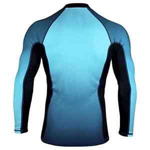 เสื้อแรชการ์ดแบบยูนิเซ็กซ์ โพลีเอสเตอร์ ไนลอน แห้งเร็ว ต้านเชื้อแบคทีเรีย ระบายอากาศได้ดี พิมพ์ลายสกรีน แบบรีดร้อน แขนยาว รับผลิตแบบ OEM - Product Image 2