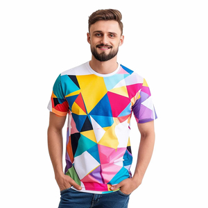 เสื้อยืดซับลิเมชั่นผ้าแคนวาสสีพื้นแขนสั้นคลาสสิกสำหรับฤดูร้อนปี 2026 ของซัพพลายเออร์ สวมใส่สบายสำหรับเทศกาลปีใหม่ - Product Image 1