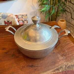 Soupière moderne en acier inoxydable avec couvercle pour buffet et table à manger - Product Image 5