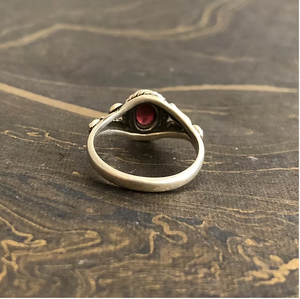 Designer 925 <b>Silver</b> <b>Garnet</b> Gemstone <b>Ring</b> Handmade Nickle Free Jewelry for Everyday Wear Weddings Gift For Her - Product Image 4