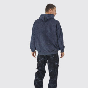 Custom French Fleece Acid Wash Pullover Hoodie High Quality <b>Vintage</b> <b>Oversized</b> Streetwear Men's OEM Design Winter <b>Sweatshirt</b> - Product Image 6