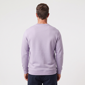 Pull à col rond en molleton de coton uni personnalisé avec logo pour homme, automne-hiver, sweat-shirt pour homme, haut de survêtement - Product Image 2