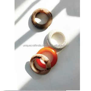 Top Sale Statement Vintage Colorful Irregular Acrylic Resin Solid Square Handmade Unique Craft India Chunky Bangles for Women - Product Image 5