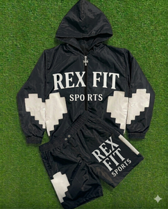 Conjunto deportivo informal para hombre, cortavientos, transpirable, de poliéster, chaqueta y pantalones cortos, traje deportivo de verano. - Product Image 3