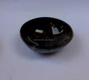 Bol rond en corne de boeuf de vache de buffle de haute qualité bol de fruits en agate naturelle décor à la maison technique polie toutes les tailles disponibles par FWE - Product Image 5