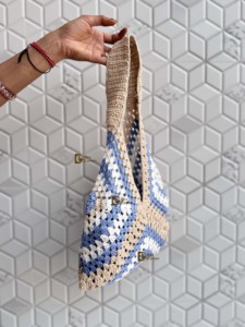 Bolso de paja de playa de verano de ganchillo Vintage bohemio hecho a mano diseñador bolso de hombro de mujer nueva colección bolso cuadrado de hierba de mar - Product Image 3