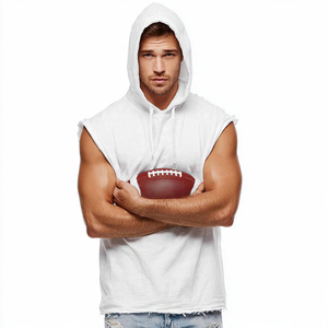 Haut à capuche de football imprimé sans manches pour adultes et jeunes, pull de football par sublimation pour hommes - Product Image 3