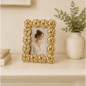Cadre photo en métal doré à motif floral de luxe, vente en gros, cadre photo de table pour décoration moderne et cadeaux de mariage - Product Image 4