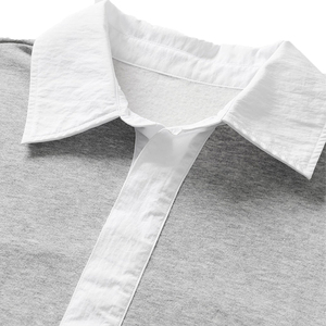 Ensemble personnalisé de pull Henley à manches longues et short en molleton pour femme, ensemble 2 pièces en coton et polyester, ensemble de détente personnalisé de qualité supérieure OEM - Product Image 6