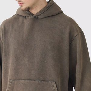 <b>Men's</b> High Quality Heavyweight Cotton Streetwear Fleece Hoodies Custom 400-500 Gsm All Colors Oversized Hoodies - Product Image 3