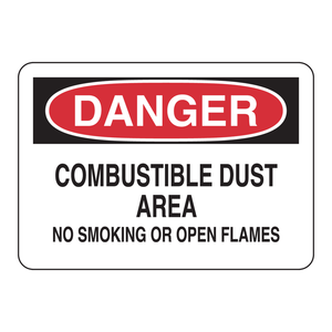 Panneau de signalisation de sécurité en acier pour intérieur/extérieur, interdiction de fumer, poussière inflammable, Brady Danger, 7 x 10 pouces - Product Image 2