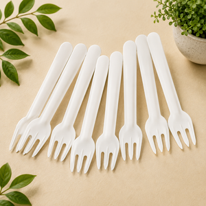 Ensemble de couverts jetables de luxe en papier biodégradable, couteau, fourchette et cuillère, pour une utilisation en fête - Product Image 2
