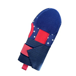 WARPRO INDUSTRY Gant de baseball Protection de la paume Rouge Bleu Étoiles Sangle réglable Droitier Tissu tricoté Résistance aux chocs - Product Image 1