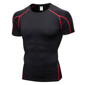 T-shirt de compression élastique à séchage rapide pour homme, idéal pour la course, le basketball et le fitness – Vente en gros - Product Image 1
