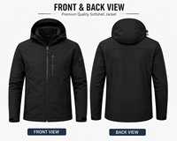 Veste softshell réversible respirante et écologique pour homme avec col montant, imperméable, pour sports de plein air, hiver, design personnalisé
