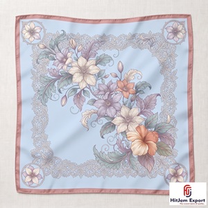 Foulard carré pour femme, doux, léger, élégant, accessoires de mode, approvisionnement en gros, faible MOQ, fabricant et fournisseur OEM ODM personnalisé - Product Image 5