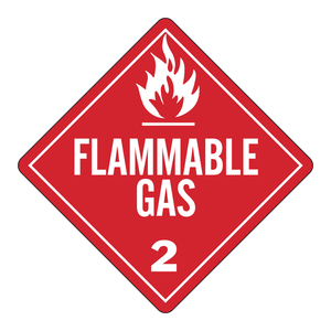 Panneau de signalisation de sécurité Brady pour gaz inflammables 2, 10,75 x 10,75 pouces, imprimé UV - Product Image 2