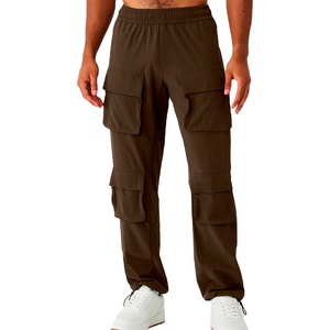 Wholesale 2025 Men's Casual Cargo <b>Pants</b> High Quality with Fashionable Pockets and Elastic Waist Knee Length ODM Supply - Product Image 4