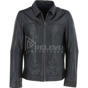 Veste en cuir véritable faite à la main sur mesure pour homme, manteau de motard en cuir de vache véritable, vêtement d'extérieur de luxe pour l'hiver - Product Image 5