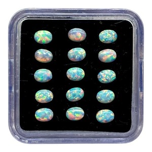 Opale naturelle australienne ovale 4x3mm, cabochon en opale synthétique, pierre précieuse en vrac, prix de gros, lot en vrac pour la fabrication de bijoux - Product Image 6
