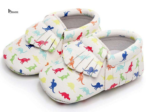 Chaussures en cuir pour bébé avec logo personnalisé, semelle souple, premières chaussures pour nourrissons, antidérapantes, pour commande en gros - Product Image 5