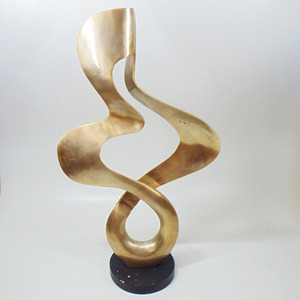 Elegante Escultura Abstracta de Aluminio Fundido, Estatua Decorativa Hecha a Mano para Decoración de Interiores de Hogar y Oficina - Product Image 5