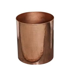 Rectangular Metal Paper Basket Black With Gold Trim Open Top Minimalist Style Indoor Household Waste <b>Bin</b> Trash Can - Product Image 4