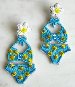 Pendientes de aro con cuentas bordadas NewArrival, con cuentas ligeras, estilo étnico chic, para bodas, fiestas, accesorio de joyería. - Product Image 6