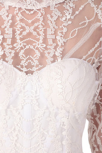 Vestidos de Novia 2026, Blancos, con Bordado y Forro de Satén, para Fiestas, Nuevos, Personalizados, Fabricante Indio - Product Image 2