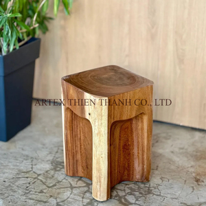 Elegant Design Solid Wood <b>Stool</b> Handmade Natural Wooden Side Table Rustic Home Furniture Wholesale Factory Direct Luxury - Product Image 3