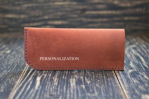 Custom Logo Leather <b>Glasses</b> Cover Genuine Cowhide Pouch Luxury <b>Soft</b> Slim Travel Spectacles Protector <b>Case</b> LGC-0153 - Product Image 5