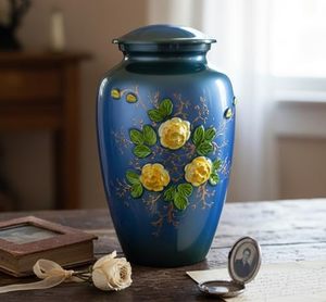 Luxury Premium Aluminum <b>Keepsake</b> Cremation <b>Memorial</b> Urn Ash Holder Featuring Durable Decorative Exterior And Smooth Finish - Product Image 3