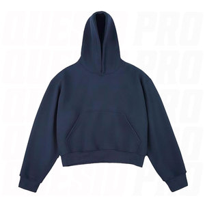 Custom Solid Boxy Cropped <b>Pullover</b> Hoodies <b>for</b> Women <b>Men</b> Unisex Y2K Oversized Hoodie with Pocket Casual Short Sweatshirt Streetw - Product Image 5