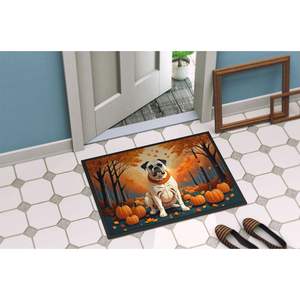White Boxer Fall <b>Doormat</b> Non-Slip <b>Washable</b> Low Pile 24H X 36W Indoor and Outdoor Entryway Mat Front Door Rug - Product Image 4