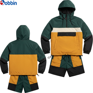 Conjunto de Chándal de Nailon Cómodo con Logotipo Personalizado, Chaqueta Cortavientos y Pantalones Cortos, Conjunto de Dos Piezas con Cremallera Completa, Ligero - Product Image 6