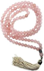 Cuentas de cuarzo rosa Natural de la mejor calidad, piedra Jaap Mala, venta al por mayor, cuentas de cuarzo rosa 108, Mala, compra de AGATE AAMEENA - Product Image 3