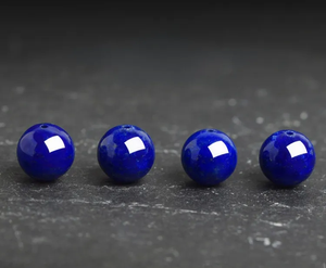 Perles rondes en lapis-lazuli de haute qualité naturelles de 4 mm pour la fabrication de bijoux, couleur bleue, marque Afghanistan Abbott, modèle LLAM002 - Product Image 6