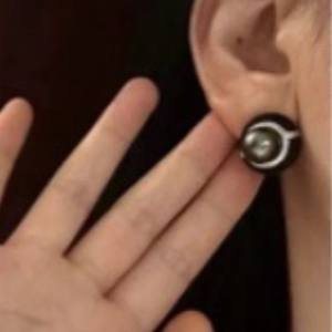 New Fireworks Series S925 Pure Silver Freshwater <b>Pearl</b> <b>Earrings</b> 10-9MM with Cold Light Special Texture - Product Image 3