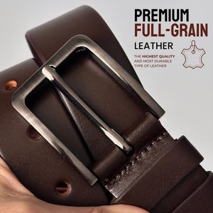 High Density Genuine Leather <b>Men</b> <b>Belt</b> Custom Size OEM Private Label Classic Business Casual Strap <b>Belt</b> LMB-0099 - Product Image 4